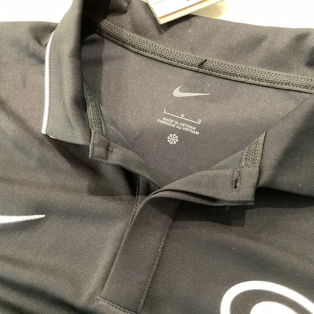Nike UGA Bulldogs Men’s Soccer Polo Black Dry-Fit UPF 40+ CW3415-010 NWT Size L